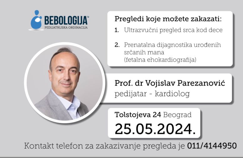 Sjajna vest: Prof. dr Vojislav Parezanović u ordinaciji Bebologija