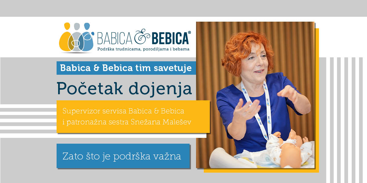 Babica&Bebica tim savetuje: Početak dojenja